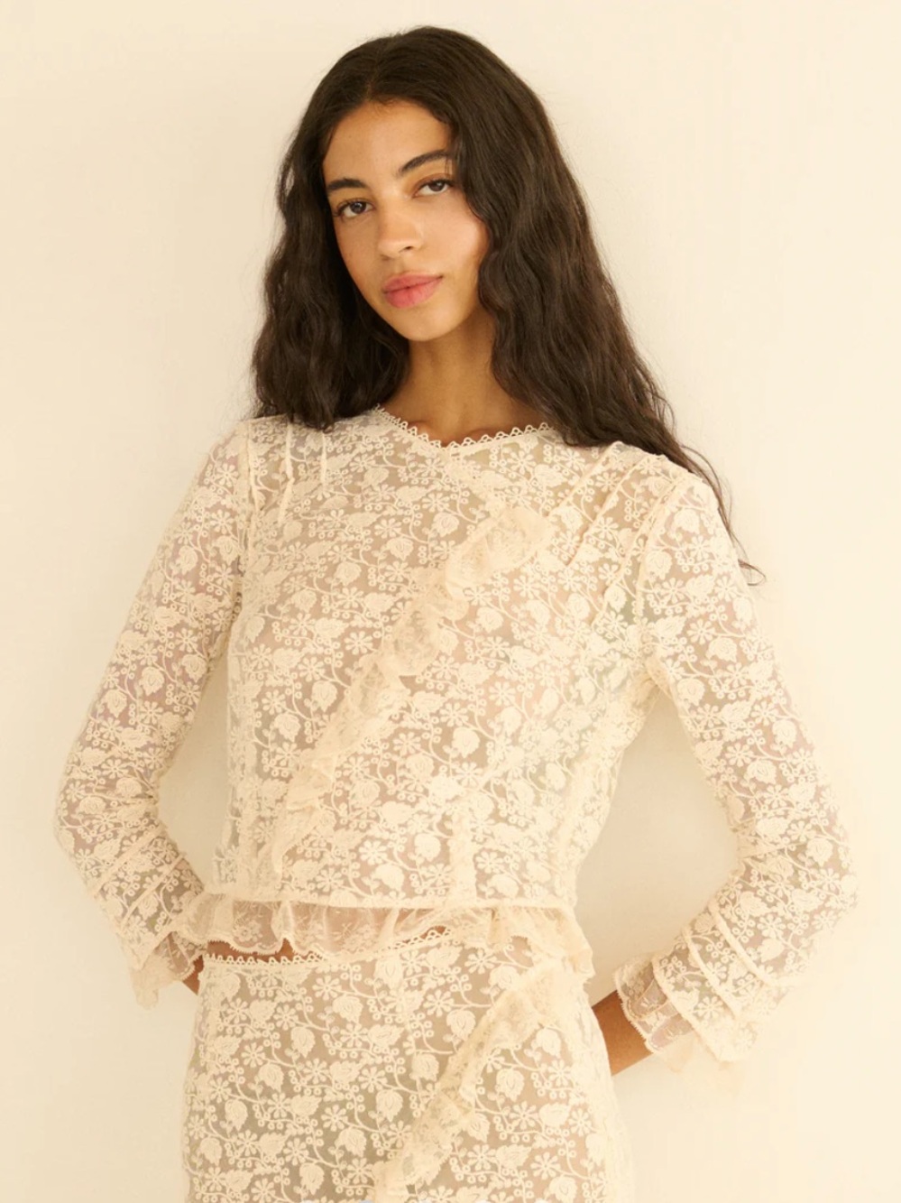 Doen Fayette Top ~ Soft Camellia
